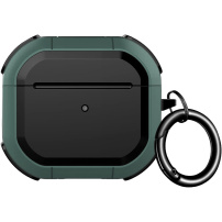 Устойчив калъф със подсилени ъгли за AirPods 4 / 5 - тъмнозелен