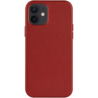 FIXED MagLeather кожен калъф с MagSafe за iPhone 12 / 12 Pro - червен