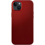 FIXED MagLeather кожен калъф с MagSafe за iPhone 14 - червен