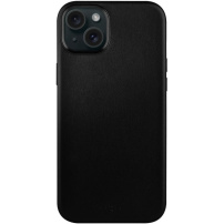 FIXED MagLeather кожен кейс с MagSafe за iPhone 15 - черен
