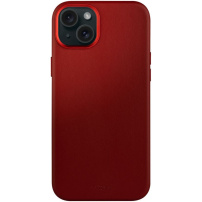 FIXED MagLeather кожен кейс с MagSafe за iPhone 15 - червен