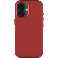 FIXED MagLeather Leather Cover с MagSafe за iPhone 16 - Червен