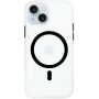 FIXED MagPurity прозрачен кейс с черен MagSafe за iPhone 15 Plus - прозрачен