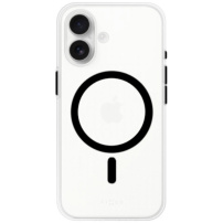 FIXED MagPurity прозрачен капак с черно MagSafe за iPhone 16 Plus - прозрачен