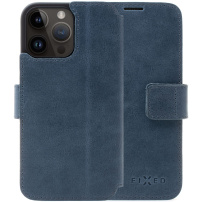 FIXED ProFit кожен флип калъф за iPhone 14 Pro Max - синьо
