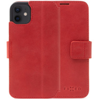 FIXED ProFit кожен калъф за iPhone 12 / 12 Pro - червено