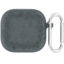 Силиконов калъф с флорален мотив за AirPods 4 / 5 - тъмносив