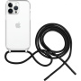FIXED Pure Neck прозрачен калъф с връзка за iPhone 14 Pro - черен