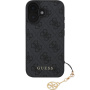 Guess Калъф 4G Charms за iPhone 16 - сив