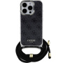 Guess 4G IML Printed Crossbody Case with Lanyard за iPhone 16 Pro - Сив
