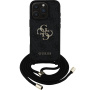 Guess 4G метален кейс с лого Crossbody с въже за iPhone 16 Pro - сив
