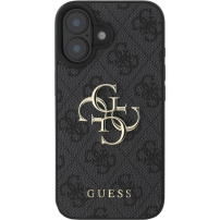Guess 4G Metal Logo cover за iPhone 16 Plus - сив