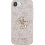 Guess 4G Metal Logo калъф за iPhone 16e / 17e - розов