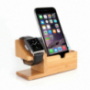 Дървена докинг станция / стойка за зареждане за Apple Watch 38mm / 42mm и iPhone 7 / 7 Plus / 6S / 6S Plus / 6 / 6 Plus и iPhone 5 / 5S / 5C