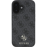 Guess 4G Small Metal Logo Cover с MagSafe за iPhone 16 - Сив