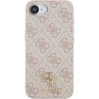 Guess 4G Small Metal Logo калъф с MagSafe за iPhone 16e / 17e - розов