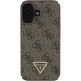 Guess 4G Strass Triangle Metal Logo Cover за iPhone 16 - кафяв