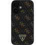 Guess 4G Triangle Metal Logo cover за iPhone 16 - черен
