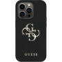Guess Grained 4G Metal Logo Case за iPhone 13 Pro - черен