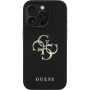 Guess Grained 4G Metal Logo Case за iPhone 16 Pro - черен