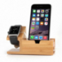 Дървена докинг станция / стойка за зареждане за Apple Watch 38mm / 42mm и iPhone 7 / 7 Plus / 6S / 6S Plus / 6 / 6 Plus и iPhone 5 / 5S / 5C