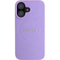 Guess Grained Classic Logo Cover с MagSafe за iPhone 16 Plus - Лилав