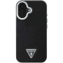 Guess Калъф Grained Triangle Logo Cover с MagSafe за iPhone 16 - Черен