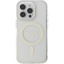 Guess IML Glitter Ring Cover с MagSafe за iPhone 16 Pro - Clear