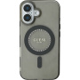 Guess IML Rhinestones Ring Cover с MagSafe за iPhone 16 - сив