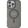 Guess IML Rhinestones Ring cover с MagSafe за iPhone 16 Pro - сив