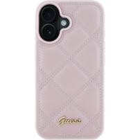 Guess Ватиран калъф за iPhone 16 - розов