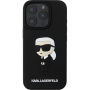 Karl Lagerfeld 3D Rubber Ikonik cover за iPhone 16 Pro - черен