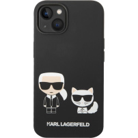 Karl Lagerfeld and Choupette силиконов кейс за iPhone 14 Plus - черен