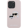 Karl Lagerfeld Силиконов калъф Double Heads с MagSafe за iPhone 16 Pro Max - розов