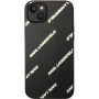 Karl Lagerfeld Grained Leather Logomania кейс за iPhone 14 Plus - черен