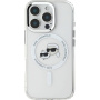Karl Lagerfeld IML K&CH Heads Metal Frame Cover с MagSafe за iPhone 16 Pro - Clear