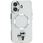 Karl Lagerfeld Капак IML Karl and Choupette с MagSafe за iPhone 16 Plus - прозрачен