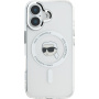 Karl Lagerfeld IML Karl Head Metal Frame Cover с MagSafe за iPhone 16 - Прозрачен