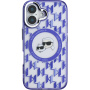 Karl Lagerfeld IML Monogram K&CH Heads Cover с MagSafe за iPhone 16 - Лилав
