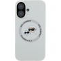 Karl Lagerfeld Силиконов калъф K&CH Heads с MagSafe за iPhone 16 - бежов