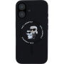 Karl Lagerfeld Силиконов калъф Karl and Choupette с MagSafe за iPhone 16 Plus - черен