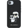 Karl Lagerfeld Saffiano Karl and Choupette калъф за iPhone 16e / 17e - черен