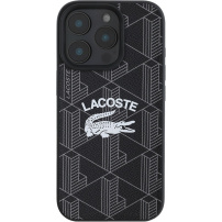 Lacoste Blend Monogram Cover с MagSafe за iPhone 16 Pro Max - черен