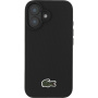 Lacoste Iconic Petit Pique Woven Logo Cover с MagSafe за iPhone 16 - черен