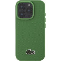 Lacoste Iconic Petit Pique Woven Logo Cover с MagSafe за iPhone 16 Pro Max - зелен