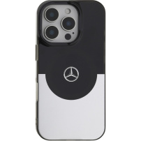 Mercedes Двуслоен калъф с MagSafe за iPhone 16 Pro - черен и сребрист
