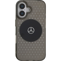 Mercedes Калъф със звездна шарка с MagSafe за iPhone 16 Plus - сив