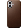 Nomad Кожен калъф Modern Leather с MagSafe за iPhone 16 Plus - кафяв