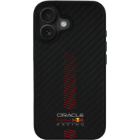 Oracle Red Bull Racing Калъф Carbon Powerbar с MagSafe за iPhone 16 - черен