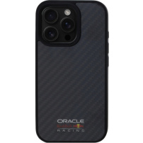 Oracle Red Bull Racing Carbon Shiny Logo cover с MagSafe за iPhone 16 Pro Max - черен